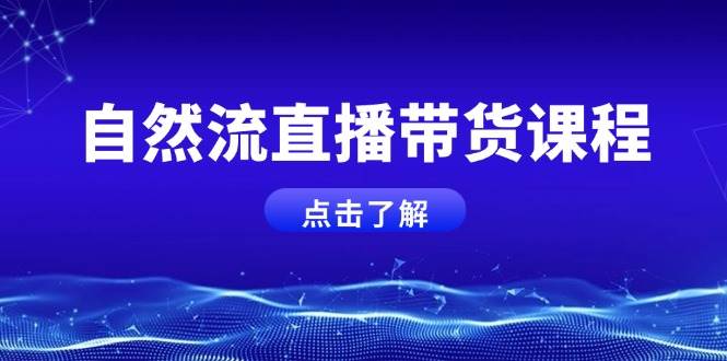 自然流直播带货课程，结合微付费起号，打造运营主播，提升个人能力 - 小毅网创-小毅网创