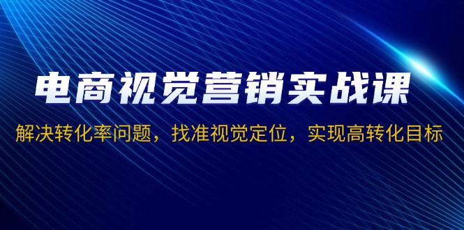 电商视觉营销实战课，解决转化率问题，找准视觉定位，实现高转化目标 - 小毅网创-小毅网创