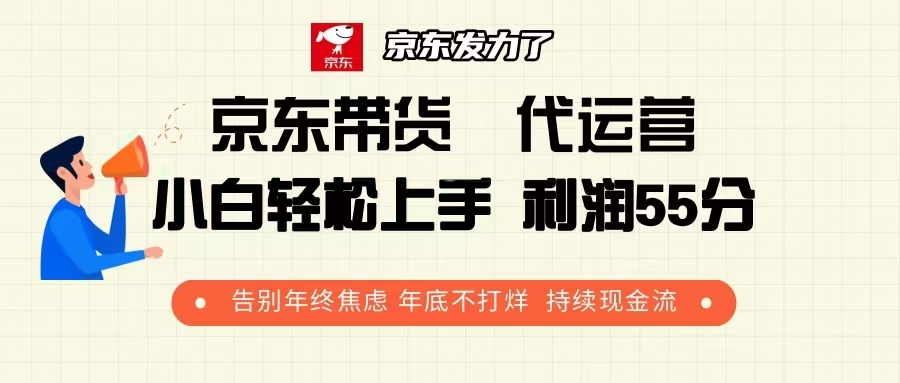 京东带货 代运营 利润55分 告别年终焦虑 年底不打烊 持续现金流 - 小毅网创-小毅网创