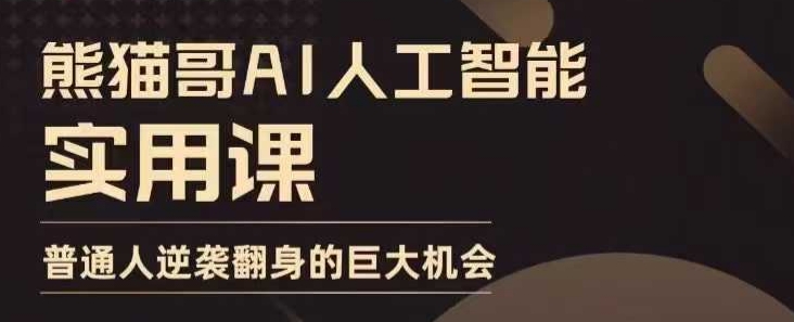 AI人工智能实用课，实在实用实战，普通人逆袭翻身的巨大机会 - 小毅网创-小毅网创