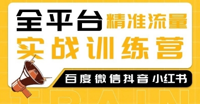 全平台精准流量实战训练营，百度微信抖音小红书SEO引流教程 - 小毅网创-小毅网创
