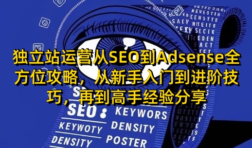 独立站运营从SEO到Adsense全方位攻略，从新手入门到进阶技巧，再到高手经验分享 - 小毅网创-小毅网创