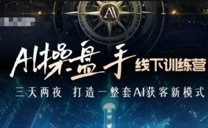 AI操盘手线下训练营，打造AI获客新模式，跟上ai时代，新商业-小毅网创