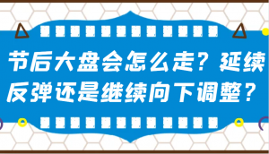 某公众号付费文章：节后大盘会怎么走？延续反弹还是继续向下调整？-小毅网创