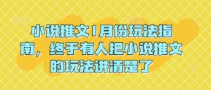 小说推文1月份玩法指南，终于有人把小说推文的玩法讲清楚了!-小毅网创