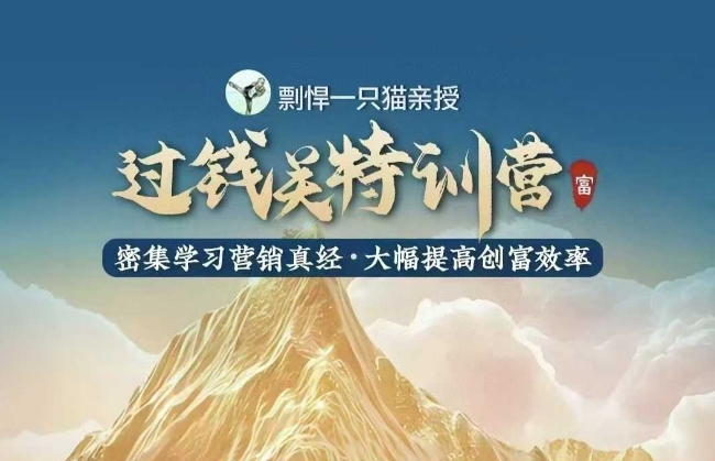 剽悍一只猫-过钱关特训营，学习营销真经 大幅度提高创富效率 - 小毅网创-小毅网创