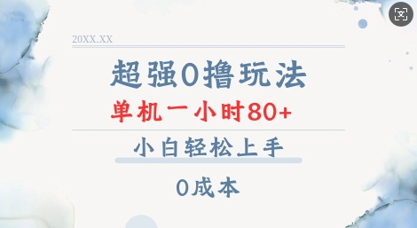 超强0撸玩法 录录数据 单机 一小时轻松80+ 小白轻松上手 简单0成本【仅揭秘】 - 小毅网创-小毅网创