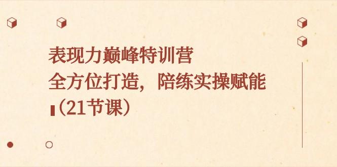 表现力巅峰特训营，全方位打造，陪练实操赋能（21节课） - 小毅网创-小毅网创