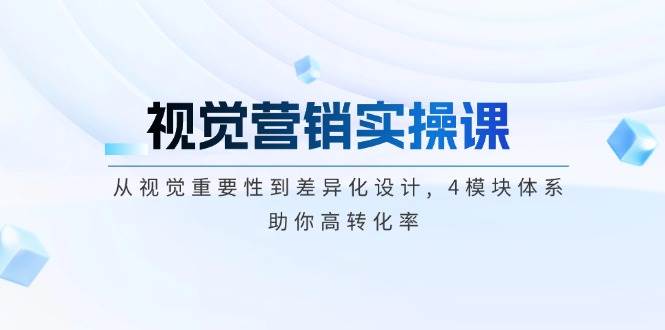 视觉营销实操课, 从视觉重要性到差异化设计, 4模块体系, 助你高转化率 - 小毅网创-小毅网创