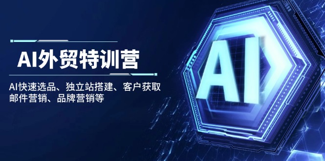 AI外贸特训营：AI快速选品、独立站搭建、客户获取、邮件营销、品牌营销等 - 小毅网创-小毅网创