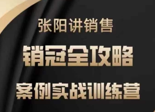 张阳讲销售实战训练营，​案例实战训练，销冠全攻略 - 小毅网创-小毅网创