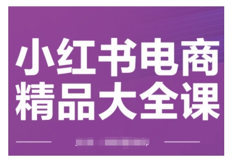 小红书电商精品大全课，快速掌握小红书运营技巧，实现精准引流与爆单目标，轻松玩转小红书电商(更新2月) - 小毅网创-小毅网创