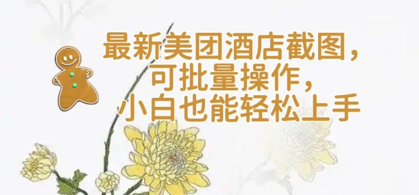 【轻云】最新美团酒店截图，可批量操作，小白也能轻松上手 - 小毅网创-小毅网创