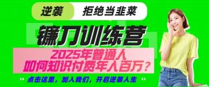 镰刀训练营超级IP合伙人，25年普通人如何通过“知识付费”实现逆袭-小毅网创