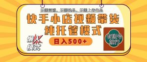 快手小店托管带货 2025新风口 批量自动剪辑爆款 月入5000+ 上不封顶-小毅网创