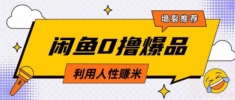 咸鱼0撸玩法利用人性售卖商品达到日挣2张的效果 - 小毅网创-小毅网创