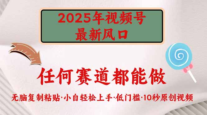 2025年视频号新风口，低门槛只需要无脑执行 - 小毅网创-小毅网创