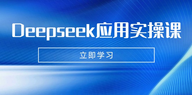 Deepseek应用实操课：AI制作数字妈妈、写真、短视频，辅导作业，PPT制作等 - 小毅网创-小毅网创