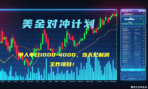 2025年最暴力项目“美金先登计划”最新最强对冲战法，每日实际收益1K-4K-小毅网创