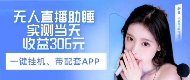 无人直播助睡、实测当天变现306元、一键挂机即可 - 小毅网创-小毅网创