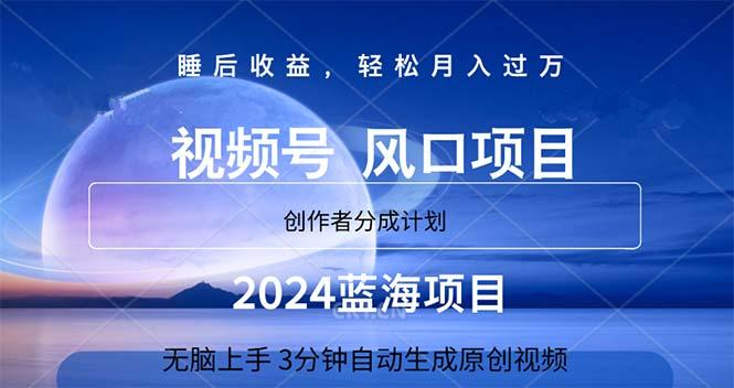 2024蓝海项目，3分钟自动生成视频，月入过万 - 小毅网创-小毅网创