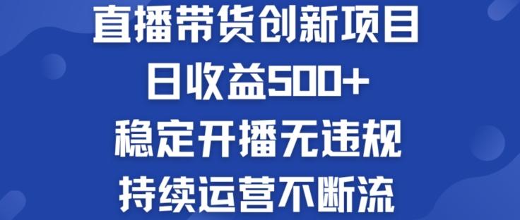 淘宝无人直播带货创新项目：日收益500+  稳定开播无违规  持续运营不断流【揭秘】 - 小毅网创-小毅网创