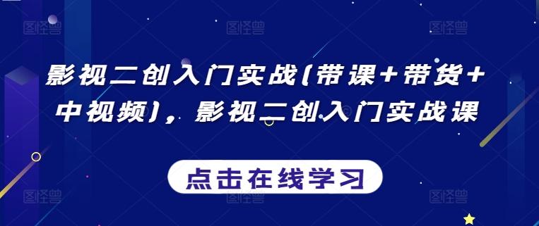 影视二创入门实战(带课+带货+中视频)，影视二创入门实战课 - 小毅网创-小毅网创