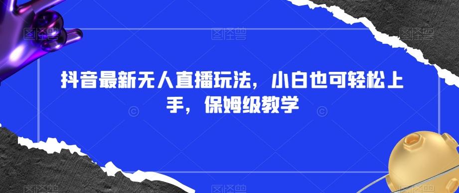 抖音最新无人直播玩法，小白也可轻松上手，保姆级教学，附所有素材+插件【揭秘】 - 小毅网创-小毅网创