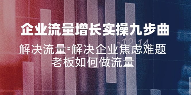 企业流量增长实战九步曲，解决流量=解决企业焦虑难题，老板如何做流量 - 小毅网创-小毅网创