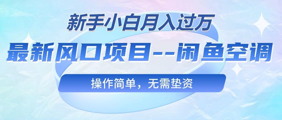 最新风口项目-闲鱼空调，新手小白月入过万，操作简单，无需垫资 - 小毅网创-小毅网创