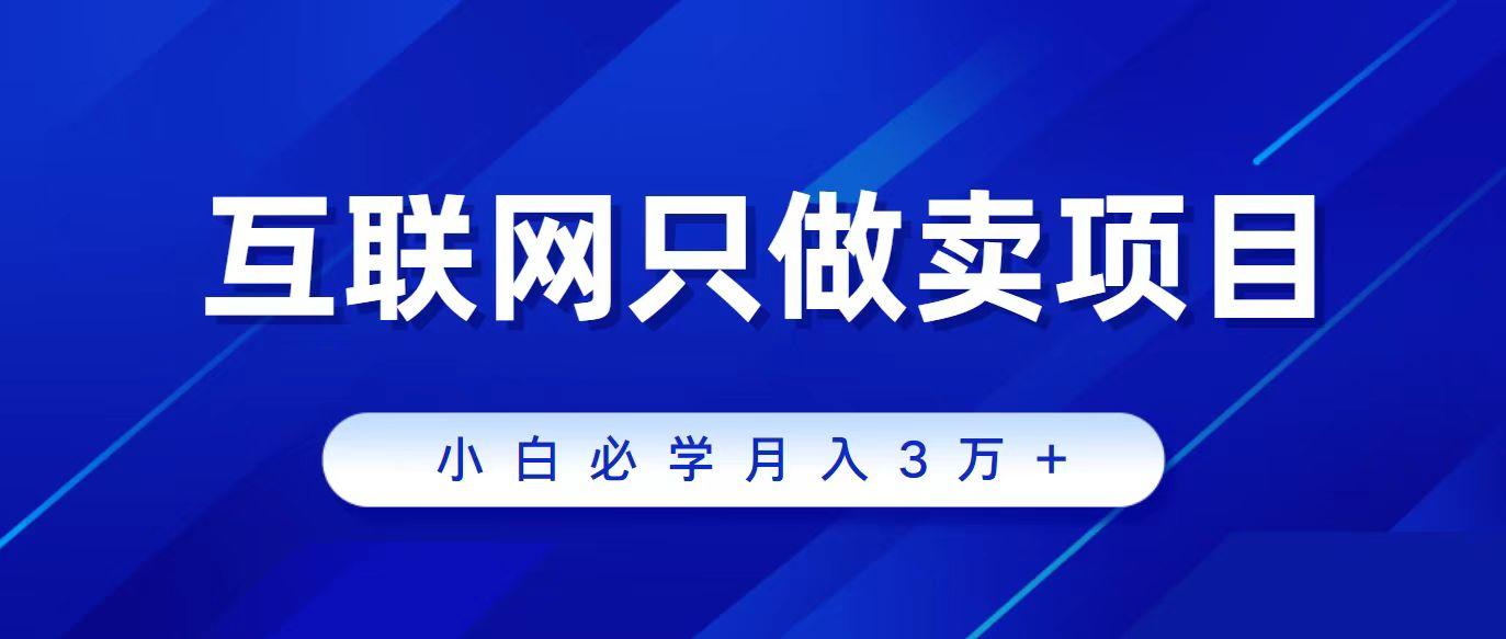 (9623期)互联网的尽头就是卖项目，被割过韭菜的兄弟们必看！轻松月入三万以上！ - 小毅网创-小毅网创