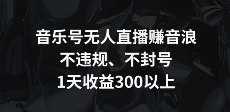 音乐号无人直播赚音浪，不违规、不封号，1天收益300+【揭秘】 - 小毅网创-小毅网创