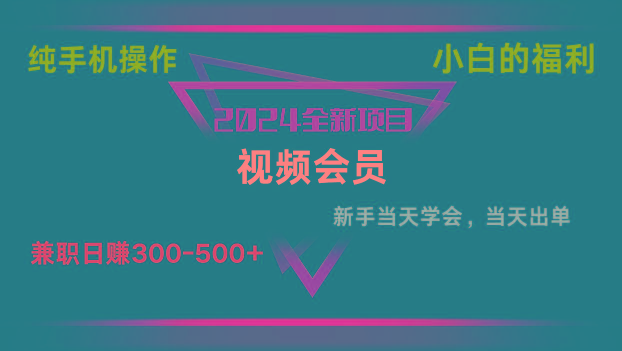 影视会员兼职日入500-800，纯手机操作当天上手当天出单 小白福利 - 小毅网创-小毅网创