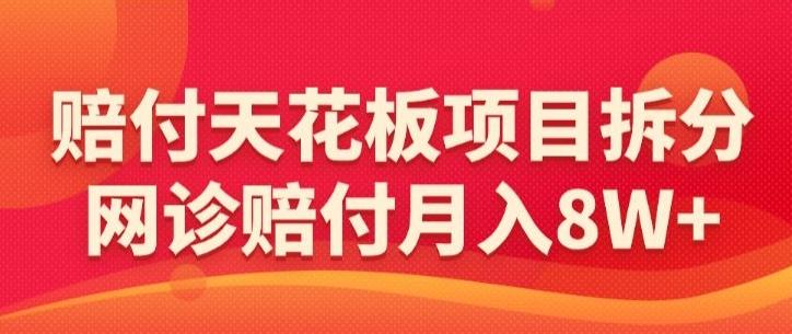 赔付天花板项目拆分，网诊赔付月入8W+-【仅揭秘】 - 小毅网创-小毅网创