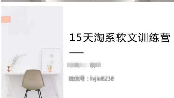 15天淘系软文训练营，跟年入50万的淘系软文导师，学习月收过万的淘系软文 - 小毅网创-小毅网创