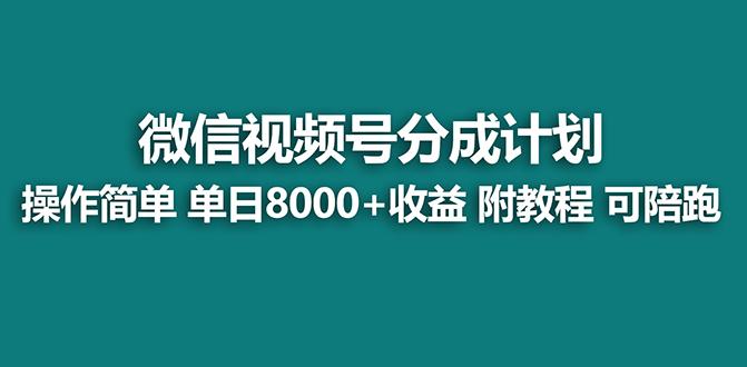 【蓝海项目】视频号分成计划最新玩法，单天收益8000+，附玩法教程，24年... - 小毅网创-小毅网创
