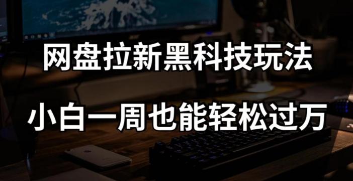 网盘拉新黑科技玩法，小白一周也能轻松过万【全套视频教程+黑科技】【揭秘】 - 小毅网创-小毅网创