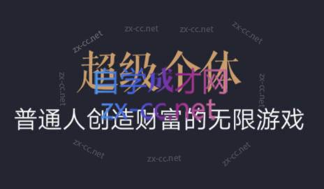超级个体·普通人创造财富的无限游戏 - 小毅网创-小毅网创