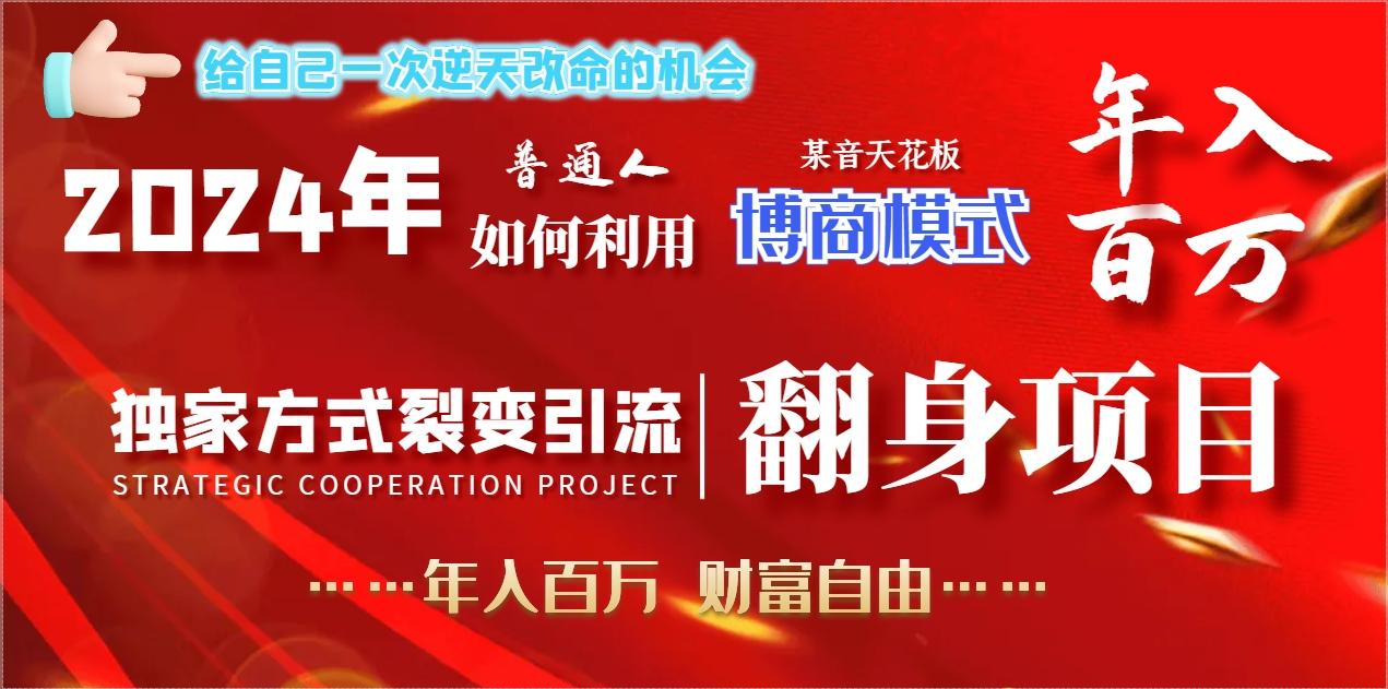 2024年普通人如何利用博商模式做翻身项目年入百万，财富自由 - 小毅网创-小毅网创