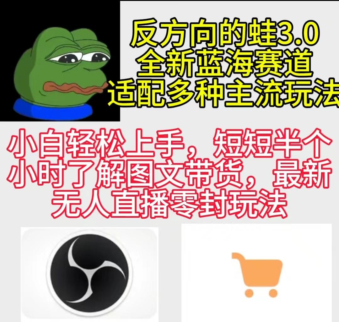 (9485期)反方向的蛙3.0，图文最新玩法，变现多元化，新蓝海项目，小白轻松上手 - 小毅网创-小毅网创