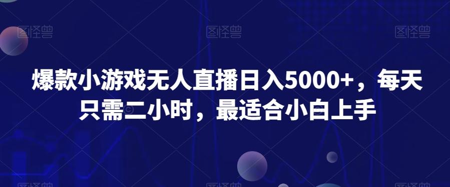 爆款小游戏无人直播日入5000+，每天只需二小时，最适合小白上手 - 小毅网创-小毅网创