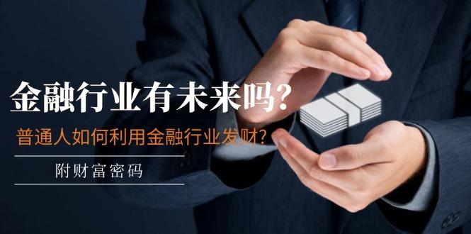 某付费文章：金融行业有未来吗？普通人如何利用金融行业发财?(附财富密码 - 小毅网创-小毅网创