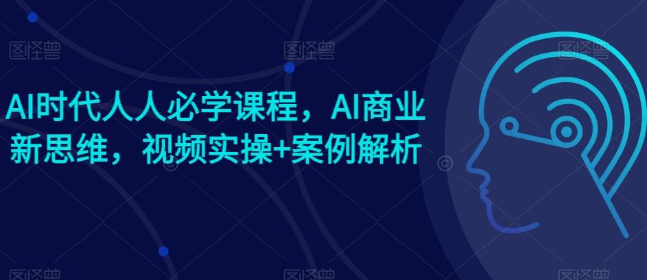 AI时代人人必学课程，AI商业新思维，视频实操+案例解析【赠AI商业爆款案例】 - 小毅网创-小毅网创
