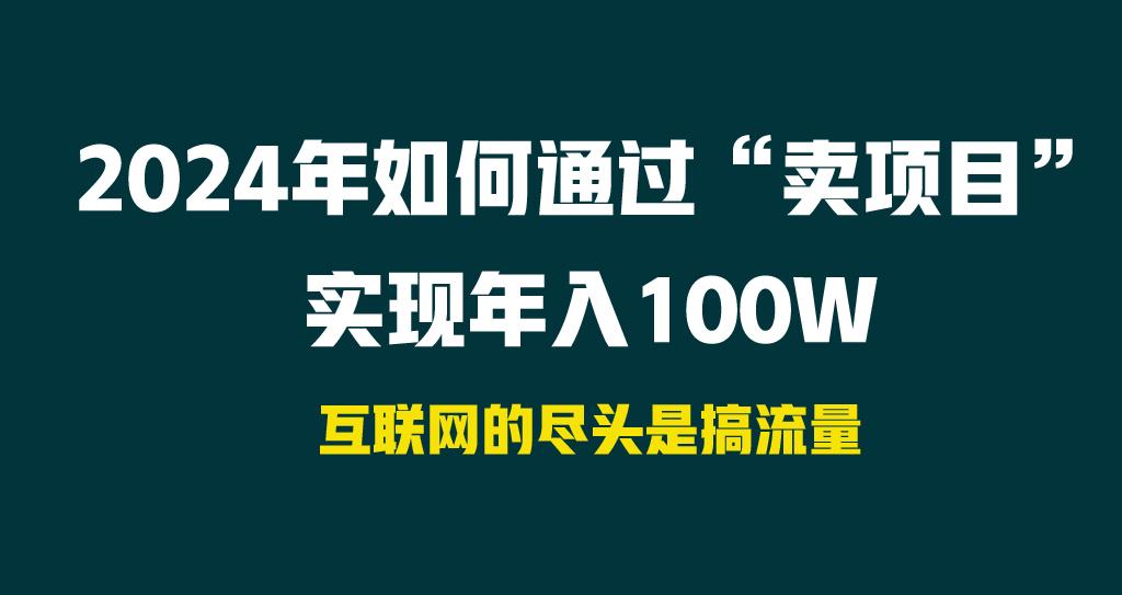 2024年如何通过“卖项目”实现年入100W - 小毅网创-小毅网创