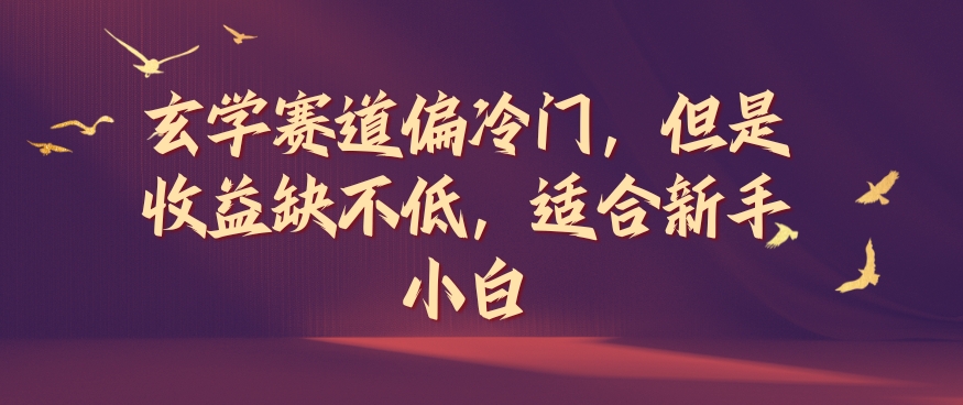 玄学赛道偏冷门，但是收益缺不低，适合新手小白【揭秘】 - 小毅网创-小毅网创