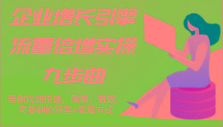 企业增长引擎流量倍增实操九步曲，帮你找到快速、简单、有效、可复制的获客+变现方式 - 小毅网创-小毅网创