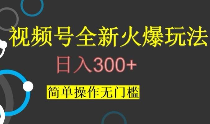 视频号最新爆火玩法，日入300+，简单操作无门槛【揭秘】 - 小毅网创-小毅网创
