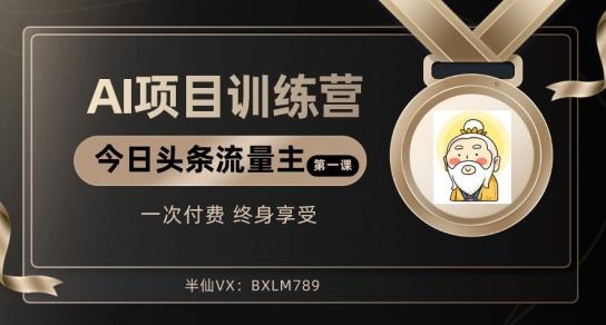 AI项目系列训练营（公众号流量主与今日头条篇）【揭秘】 - 小毅网创-小毅网创