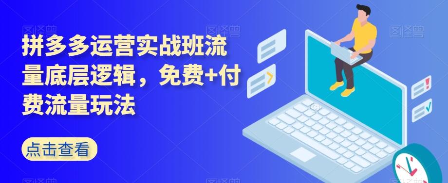 拼多多运营实战班流量底层逻辑，免费+付费流量玩法 - 小毅网创-小毅网创