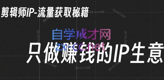 小钱老师·剪辑师个人ip流量思维与运营策略课 - 小毅网创-小毅网创